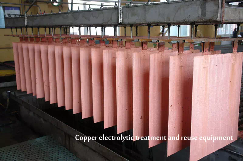 Copper electrolytic treatment and reuse equipment