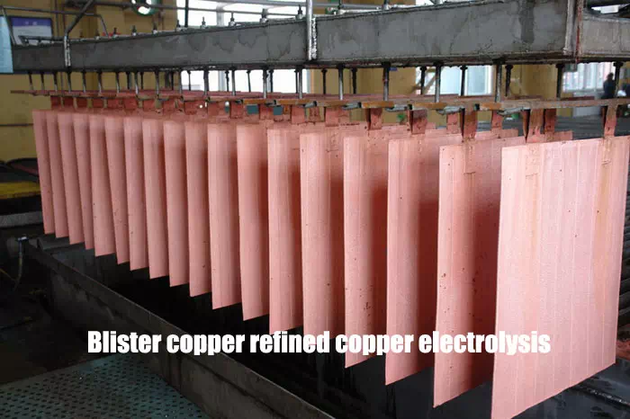 Blister Copper Refined Copper Electrolysis