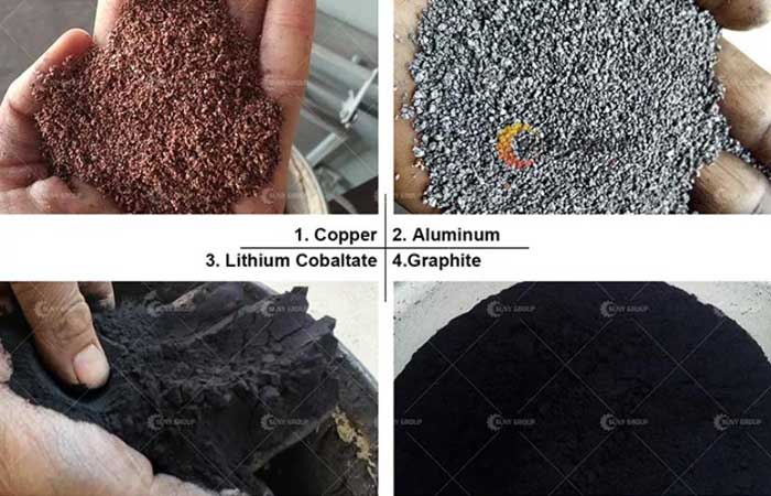 Lithium battery recycling product