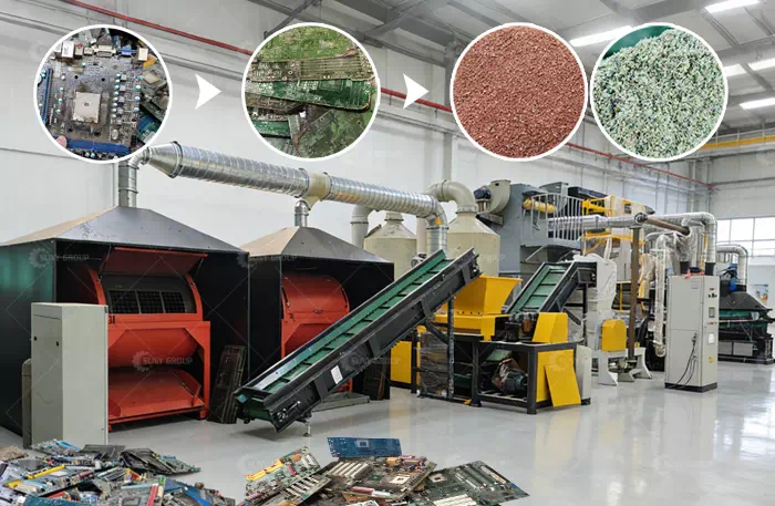 PCB cuircuit waste board to seperate copper doing machine