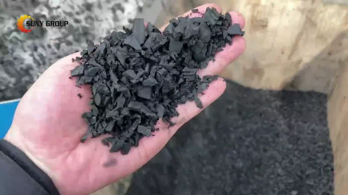 Waste Tire Shredding and Rubber-Steel Separation Line