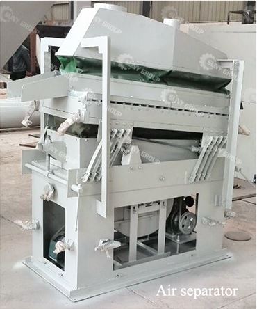 Airflow specific gravity sorting equipment