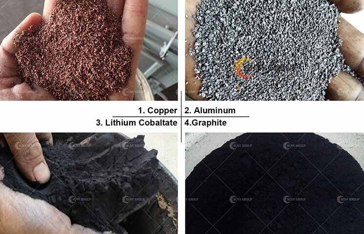 Lithium battery recycling final product