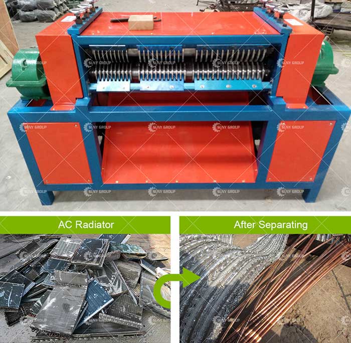 Low Price Aluminum Copper Waste Radiator Cutting Separating Machine Supplier From China